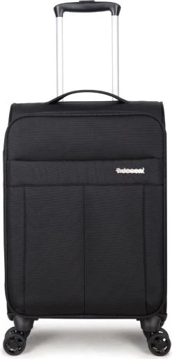 Decent D-Upright Handbagage Koffer - 55 Cm - TSA Slot - Zwart