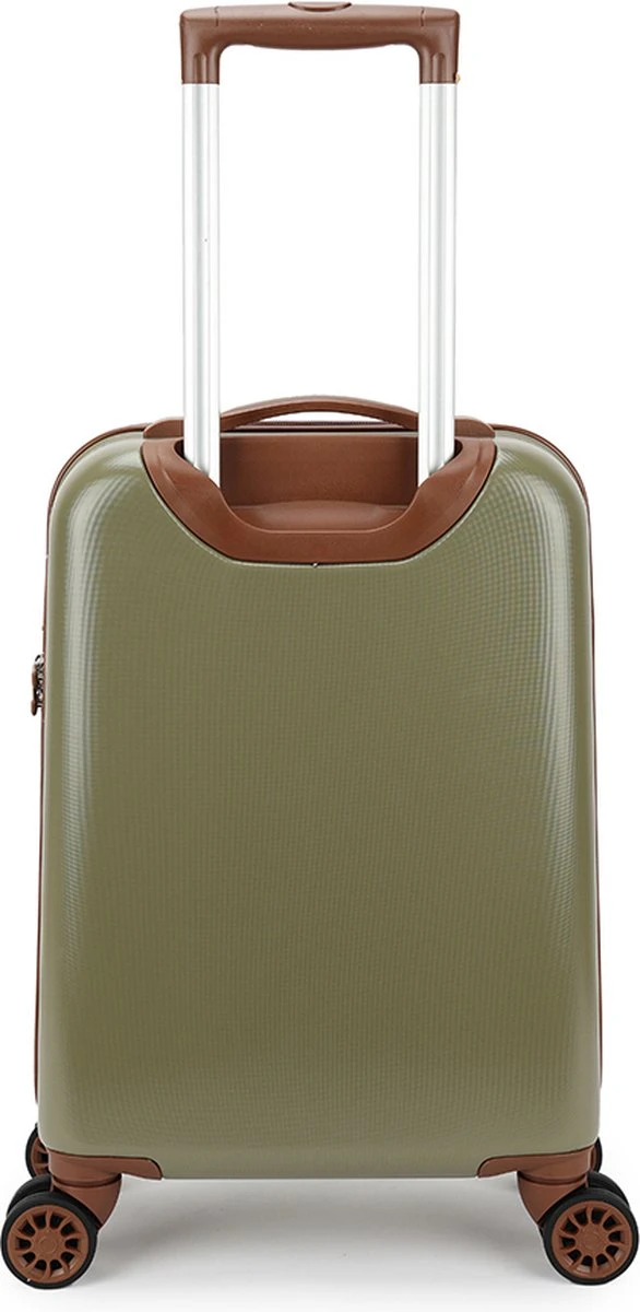 Decent Retro Handbagage Koffer 55 Cm Dark Green 3 Decent Retro Handbagage Koffer 55 Cm Dark Green - Afbeelding 3