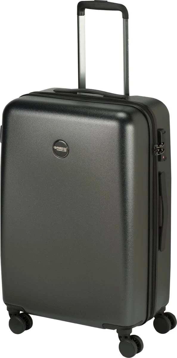 Princess Traveller Harlem - Reiskoffer - Zwart - RPET - M - 65cm 2 Princess Traveller Harlem - Reiskoffer - Zwart - RPET - M - 65cm - Afbeelding 2