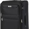 Travelz Softspinner TSA Reiskoffer 77cm - Zachte Reiskoffer Met Expander 104 + 16 Ltr - Zwart