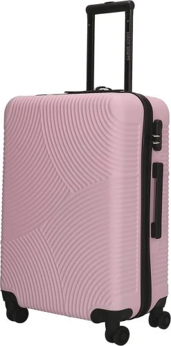 Enrico Benetti Koffer / Trolley / Reiskoffer - 65 X 41 X 25 Cm - 68 Liter - ABS - Maat M - Louisville - Roze -Bagage En Reistassen 595x1200