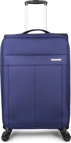 Decent D-Upright Medium Koffer - 66 Cm Expandable - TSA Slot - Donkerblauw