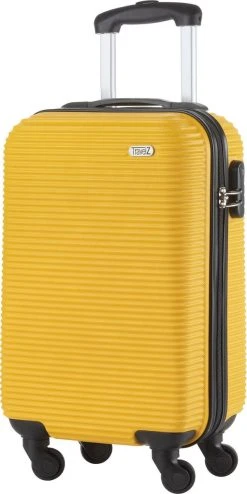 TravelZ Horizon Handbagagekoffer - 54cm Handbagage Trolley Met Gevoerde Binnenkant - Geel