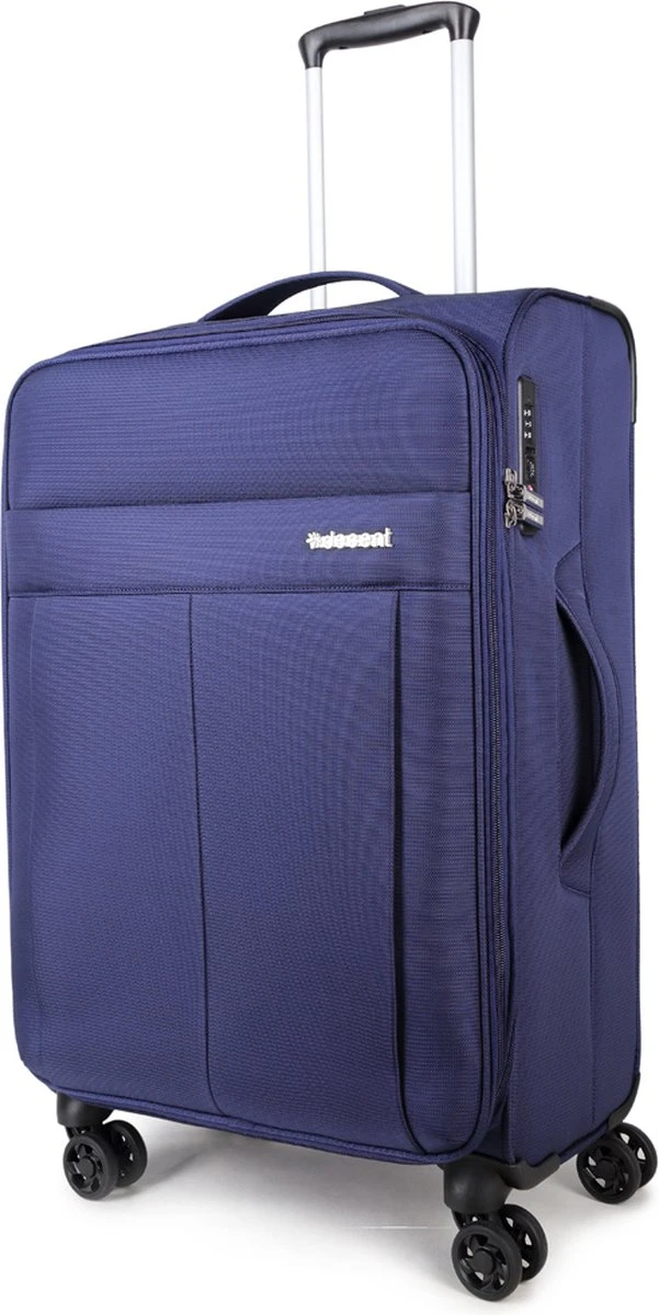 Decent D-Upright Medium Koffer - 66 Cm Expandable - TSA Slot - Donkerblauw 2 Decent D-Upright Medium Koffer - 66 Cm Expandable - TSA Slot - Donkerblauw - Afbeelding 2