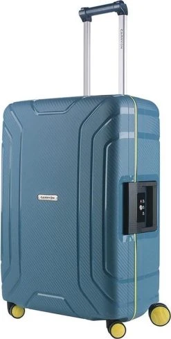 CarryOn Steward TSA Reiskoffer - 65cm Trolley Met Kliksloten - Dubbele Wielen - Blauw