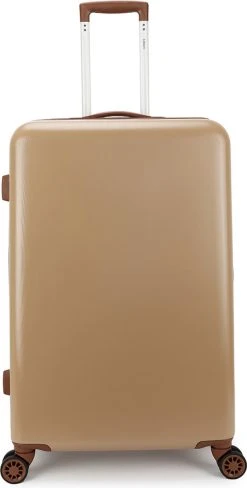 Decent Retro Koffer Groot 76 Cm Beige Brown