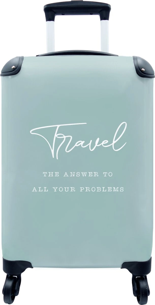 MuchoWow® Koffer - Spreuken - Quotes - The Answer To All Your Problems - Travel - Reizen - Past Binnen 55x40x20 Cm En 55x35x25 Cm - Handbagage - Trolley - Fotokoffer - Cabin Size - Print 1 MuchoWow® Koffer - Spreuken - Quotes - The Answer To All Your Problems - Travel - Reizen - Past Binnen 55x40x20 Cm En 55x35x25 Cm - Handbagage - Trolley - Fotokoffer - Cabin Size - Print