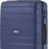 TravelZ Big Bars Reiskoffer 78 Cm Met Dubbele Wielen - Trolley Koffer Met TSA-slot - Blauw
