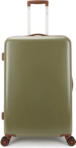 Decent Retro Koffer Groot 76 Cm Dark Green