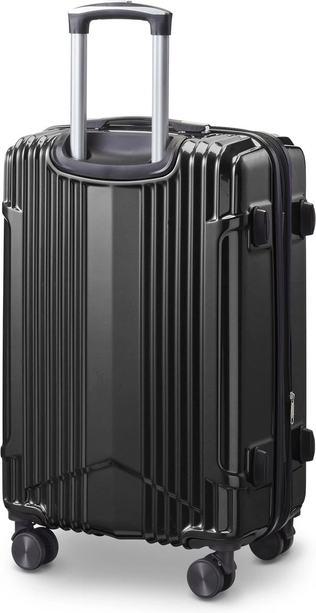 Tesla PC - Reiskoffer - 65 Cm - 4 Wielen - Zwart 2 Tesla PC - Reiskoffer - 65 Cm - 4 Wielen - Zwart - Afbeelding 2