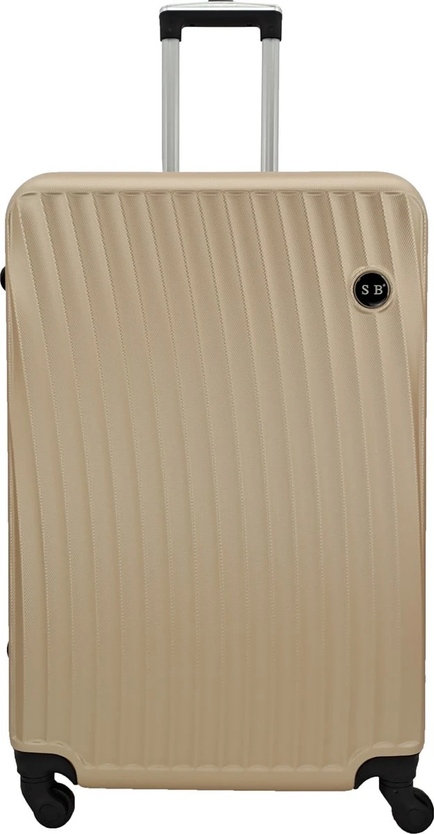 SB Travelbags Bagage Koffer 75cm 4 Wielen Trolley - Champagne 1 SB Travelbags Bagage Koffer 75cm 4 Wielen Trolley - Champagne