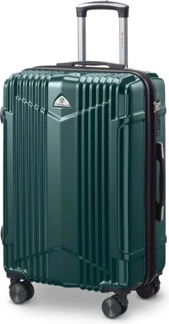 Tesla PC - Reiskoffer - 65 Cm - 4 Wielen - Groen