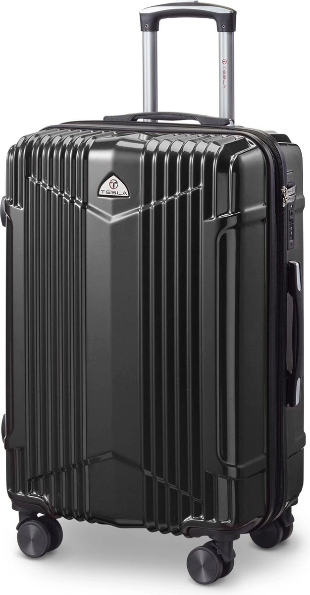 Tesla PC - Reiskoffer - 65 Cm - 4 Wielen - Zwart 1 Tesla PC - Reiskoffer - 65 Cm - 4 Wielen - Zwart