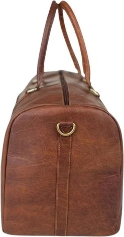 Fana Bags Leren Weekendtas Cognac - Leren Reistas - Grote Reistas Leder - Cadeau Mannen - Reistas/Weekendtas/Sporttas Echt Leer - Duffel Bag -Bagage En Reistassen 631x1200 12