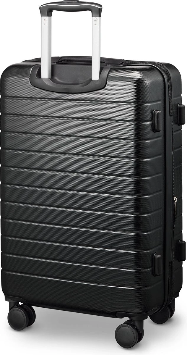Swiss Alpine 2.0 - Reiskoffer - 67 Cm - 4 Wielen - Zwart 2 Swiss Alpine 2.0 - Reiskoffer - 67 Cm - 4 Wielen - Zwart - Afbeelding 2