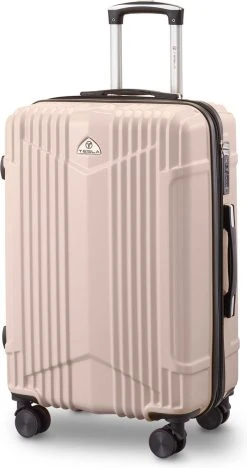 Tesla PC - Reiskoffer - 65 Cm - 4 Wielen - Roze