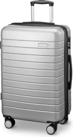 Swiss Alpine 2.0 - Reiskoffer - 67 Cm - 4 Wielen - Zilver