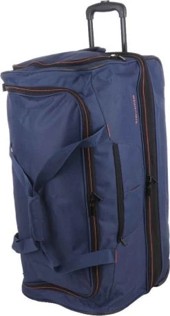 Travelite Basics Wheeled Duffle 70cm Expandable Navy/Orange -Bagage En Reistassen 644x1200 10