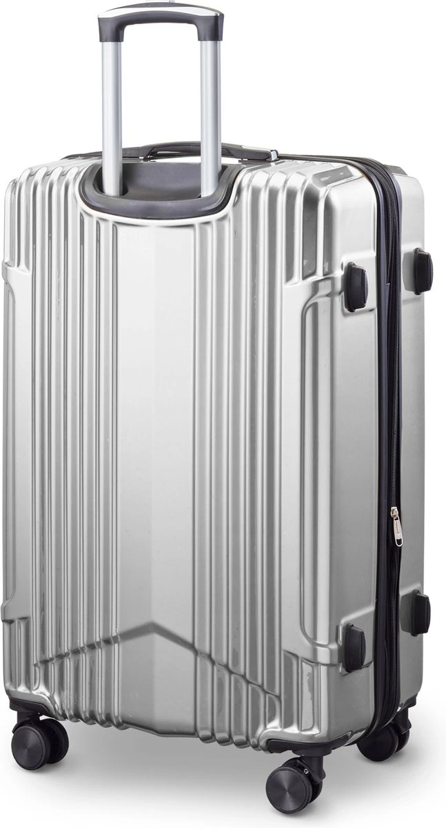 Tesla PC - Reiskoffer - 75 Cm - 4 Wielen - Zilver 2 Tesla PC - Reiskoffer - 75 Cm - 4 Wielen - Zilver - Afbeelding 2