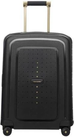 Samsonite Reiskoffer - S'Cure Dlx Spinner 55/20 (Handbagage) Black/Gold Deluscious -Bagage En Reistassen 655x1200