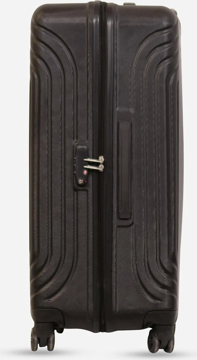 ©TROLLEYZ - Florence No.7 - Reiskoffer 78cm Met TSA Slot - Dubbele Wielen - 360° Spinners - 100% ABS - Reiskoffer In Night Black 2 ©TROLLEYZ - Florence No.7 - Reiskoffer 78cm Met TSA Slot - Dubbele Wielen - 360° Spinners - 100% ABS - Reiskoffer In Night Black - Afbeelding 2