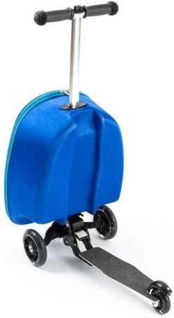 Jongens Koffer Hand Bagage Koffer En Step In 1 - Blauw - 21 Liter - 40x20x25 Cm Incl. Nekkussen Vliegtuig -Bagage En Reistassen 657x1200 1
