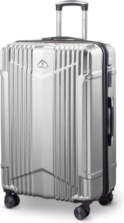 Tesla PC - Reiskoffer - 75 Cm - 4 Wielen - Zilver