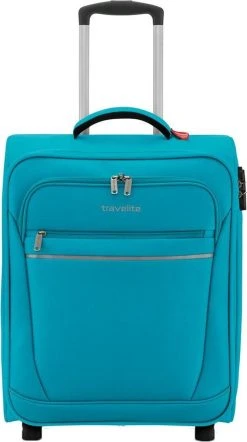 Travelite Cabin 2 Wheel Trolley Turquoise -Bagage En Reistassen 670x1200 4