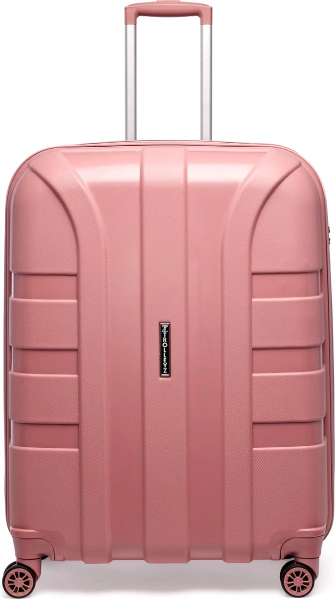 ©TROLLEYZ - Paris No.5 - Reiskoffer - 78cm Met TSA Slot - Dubbele Wielen - 360° Spinners - 100% Polypropyleen - Reiskoffer In Rose Blush 1 ©TROLLEYZ - Paris No.5 - Reiskoffer - 78cm Met TSA Slot - Dubbele Wielen - 360° Spinners - 100% Polypropyleen - Reiskoffer In Rose Blush