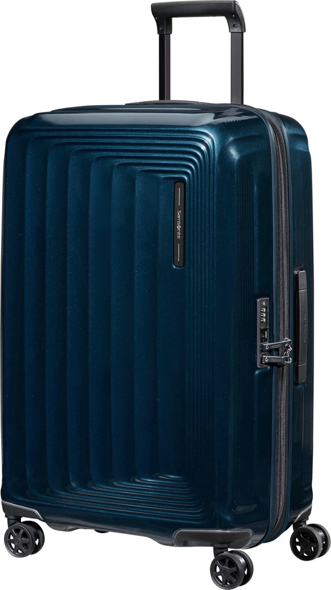 Samsonite Reiskoffer - Nuon Spinner 55/20 Exp (Handbagage) Metallic Dark Blue 1 Samsonite Reiskoffer - Nuon Spinner 55/20 Exp (Handbagage) Metallic Dark Blue