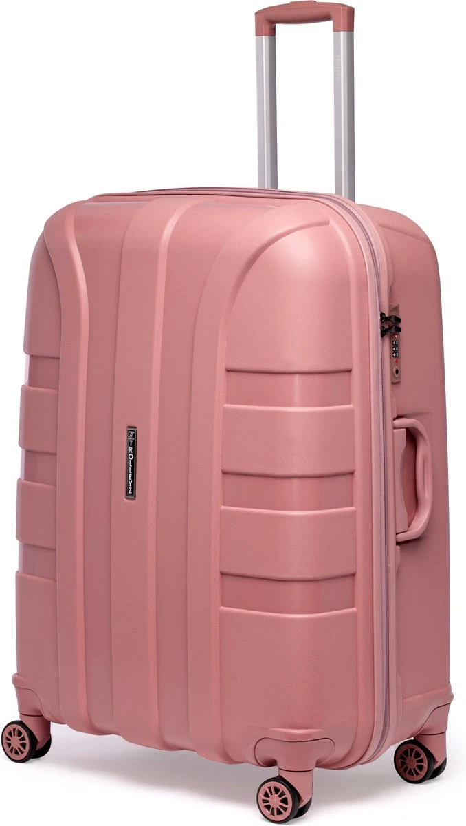 ©TROLLEYZ - Paris No.5 - Reiskoffer - 78cm Met TSA Slot - Dubbele Wielen - 360° Spinners - 100% Polypropyleen - Reiskoffer In Rose Blush 2 ©TROLLEYZ - Paris No.5 - Reiskoffer - 78cm Met TSA Slot - Dubbele Wielen - 360° Spinners - 100% Polypropyleen - Reiskoffer In Rose Blush - Afbeelding 2