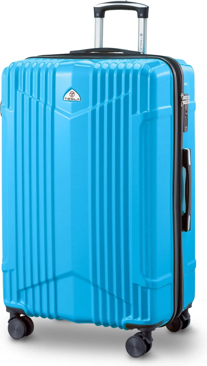 Tesla PC - Reiskoffer - 75 Cm - 4 Wielen - Licht Blauw 1 Tesla PC - Reiskoffer - 75 Cm - 4 Wielen - Licht Blauw