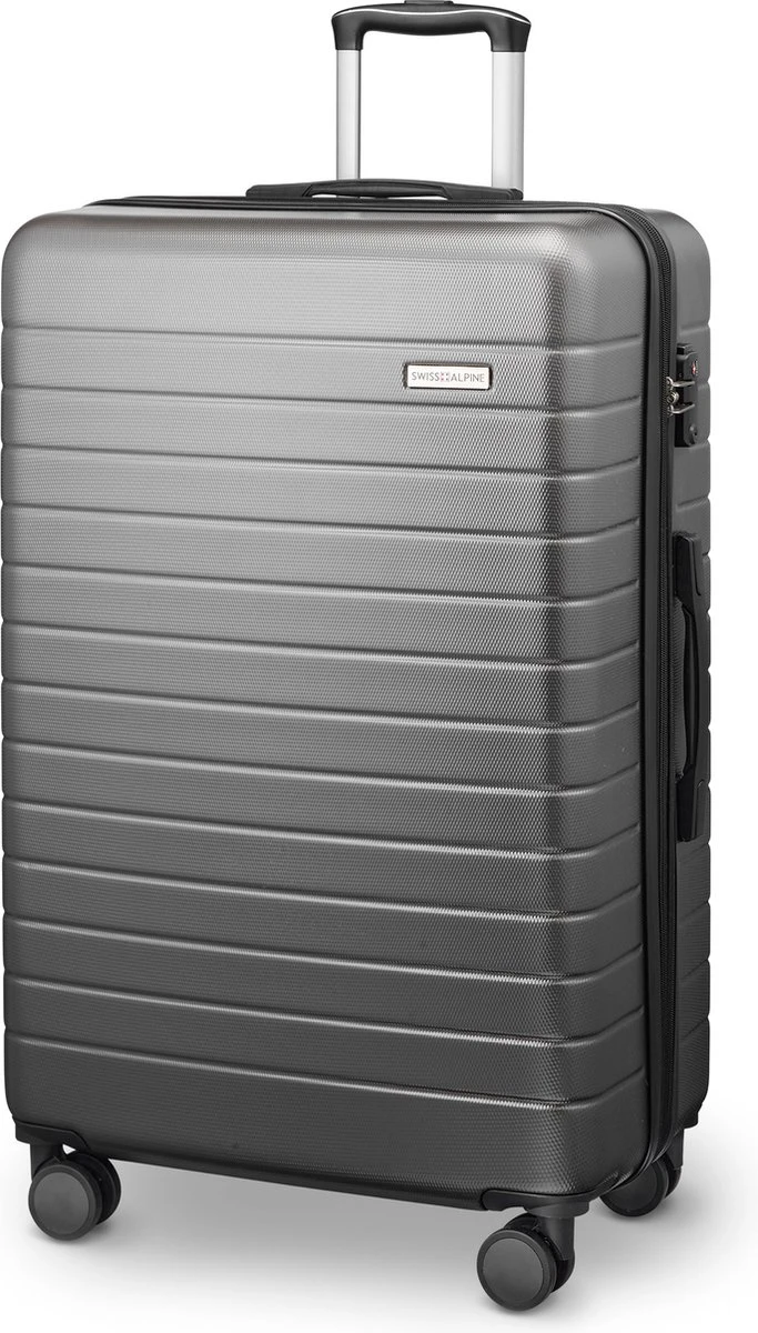 Swiss Alpine 2.0 - Reiskoffer- 77 Cm - 4 Wielen - Grijs 1 Swiss Alpine 2.0 - Reiskoffer- 77 Cm - 4 Wielen - Grijs