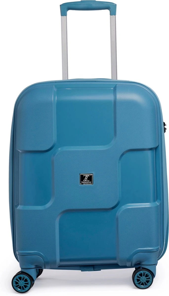 ©TROLLEYZ - Venice No.10 - Trolley - 55cm Met TSA Slot - Dubbele Wielen - 360° Spinners - 100% Polypropyleen - Handbagage Koffer In Ice Blue 1 ©TROLLEYZ - Venice No.10 - Trolley - 55cm Met TSA Slot - Dubbele Wielen - 360° Spinners - 100% Polypropyleen - Handbagage Koffer In Ice Blue