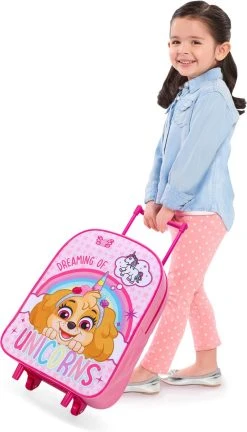 Paw Patrol SKYE Unicorn Eenhoorn Trolley Koffertje Vakantie Logeren Tripjes Roze Regenboog -Bagage En Reistassen 686x1200 1