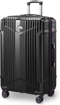 Tesla PC - Reiskoffer - 75 Cm - 4 Wielen - Zwart