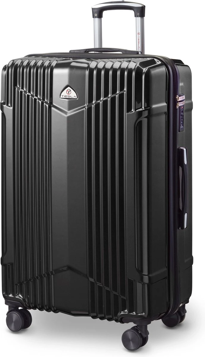 Tesla PC - Reiskoffer - 75 Cm - 4 Wielen - Zwart 1 Tesla PC - Reiskoffer - 75 Cm - 4 Wielen - Zwart