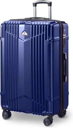 Tesla PC - Reiskoffer - 75 Cm - 4 Wielen - Blauw