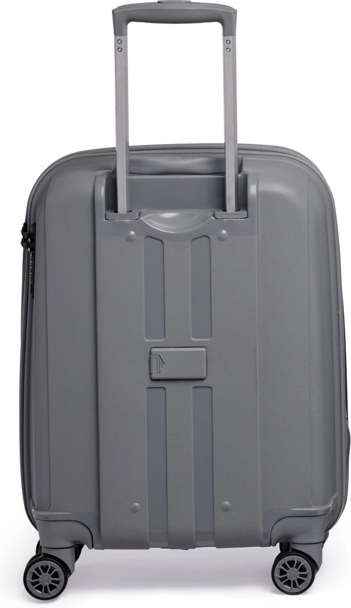 ©TROLLEYZ - Venice No.10 - Trolley - 55cm Met TSA Slot - Dubbele Wielen - 360° Spinners - 100% Polypropyleen - Handbagage Koffer In Silver Stone 3 ©TROLLEYZ - Venice No.10 - Trolley - 55cm Met TSA Slot - Dubbele Wielen - 360° Spinners - 100% Polypropyleen - Handbagage Koffer In Silver Stone - Afbeelding 3