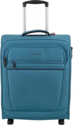 Travelite Cabin 2 Wheel Trolley Turquoise -Bagage En Reistassen 699x1200 4