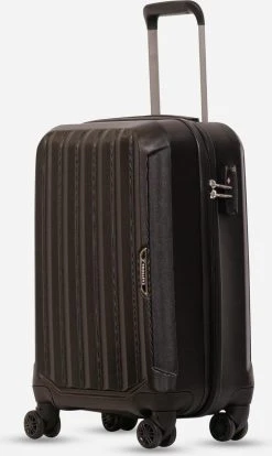 ©TROLLEYZ - Bali No.22 - Trolley - 55cm Met TSA Slot - Dubbele Wielen - 360° Spinners - 100% ABS - Handbagage Koffer In Night Black