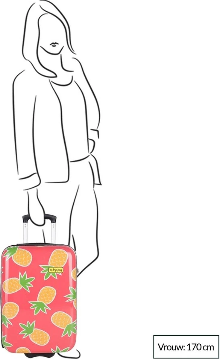 BHPPY - Pretty Pineapple - Handbagage (55 Cm) 7 BHPPY - Pretty Pineapple - Handbagage (55 Cm) - Afbeelding 7