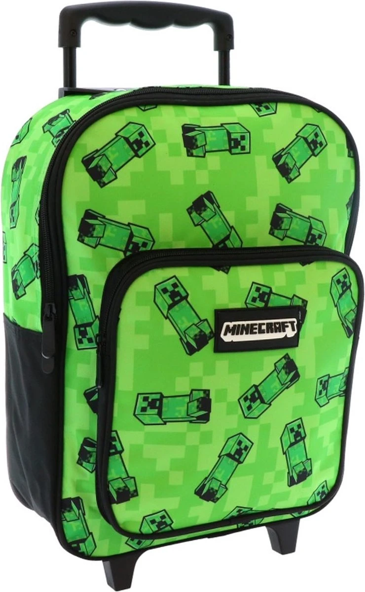 Minecraft Jongens Trolley 29x15x38 Groen