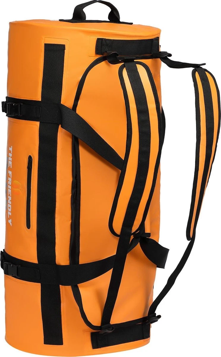 The Friendly Dutch Waterdichte Zeiltas: Oranje Waterdichte Reistassen 90 Liter Voor Zowel Heren Als Dames - Outdoor Waterproof Duffelbag, Zeiltas 90L Met Rugzakfunctie (weekendtas) 4 The Friendly Dutch Waterdichte Zeiltas: Oranje Waterdichte Reistassen 90 Liter Voor Zowel Heren Als Dames - Outdoor Waterproof Duffelbag, Zeiltas 90L Met Rugzakfunctie (weekendtas) - Afbeelding 4