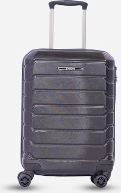 ©TROLLEYZ - Amsterdam LEGACY No.9 - Trolley - 55cm Met TSA Slot - Dubbele Wielen - 360° Spinners - 100% ABS - Handbagage Koffer In Night Black