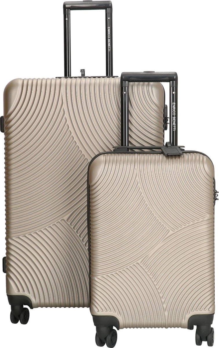 Enrico Benetti Louisville Kofferset Tweedelig - 39040-02 - Champagne 1 Enrico Benetti Louisville Kofferset Tweedelig - 39040-02 - Champagne