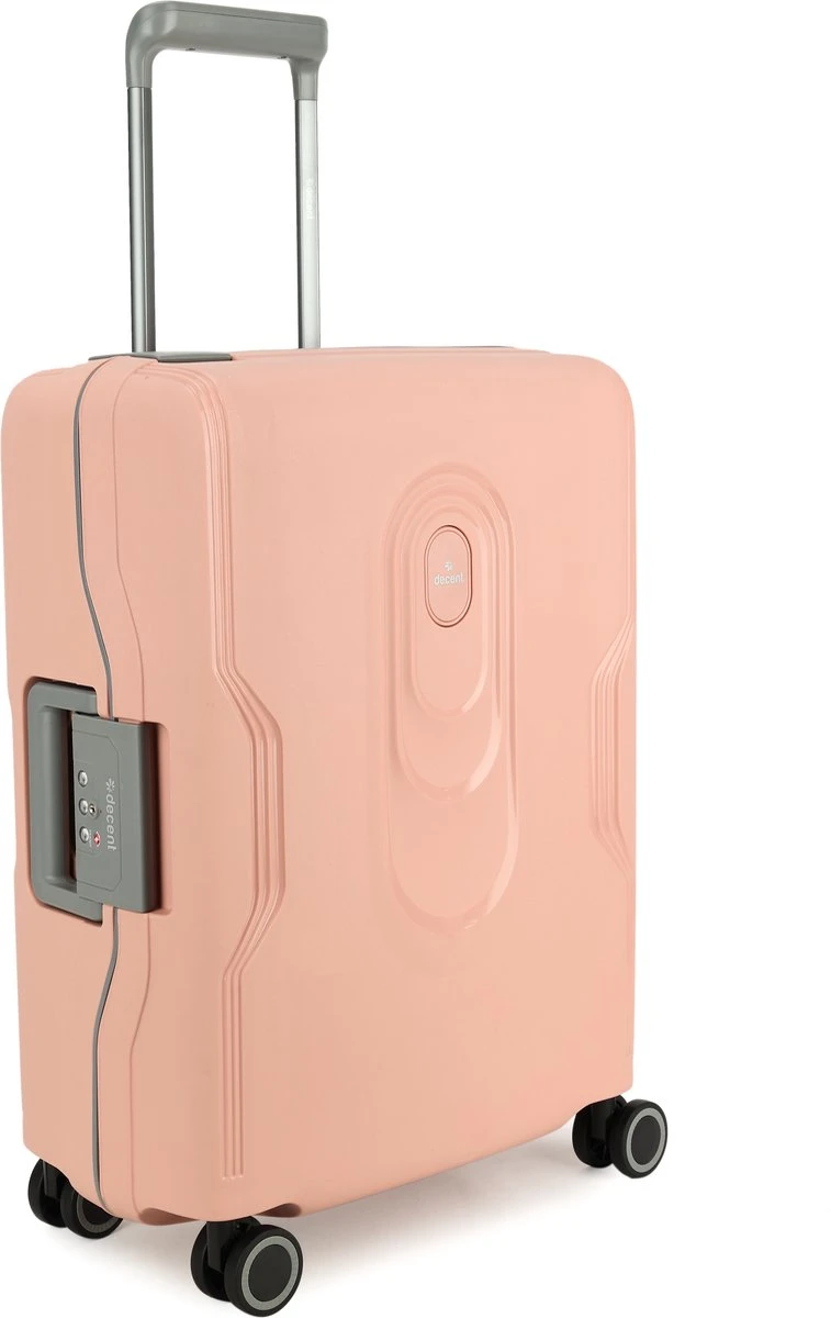 Decent Handbagage Koffer / Trolley / Reiskoffer - 55 Cm - 38 Liter - Polypropyleen - On-Tour - Roze 2 Decent Handbagage Koffer / Trolley / Reiskoffer - 55 Cm - 38 Liter - Polypropyleen - On-Tour - Roze - Afbeelding 2