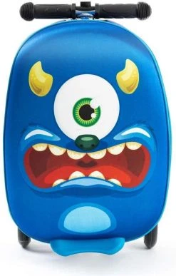 Jongens Koffer Hand Bagage Koffer En Step In 1 - Blauw - 21 Liter - 40x20x25 Cm Incl. Nekkussen Vliegtuig -Bagage En Reistassen 766x1200 6