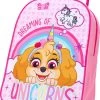 Paw Patrol SKYE Unicorn Eenhoorn Trolley Koffertje Vakantie Logeren Tripjes Roze Regenboog