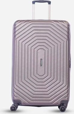 ©TROLLEYZ - Florence No.7 - Reiskoffer 78cm Met TSA Slot - Dubbele Wielen - 360° Spinners - 100% ABS - Reiskoffer In Cloudy Grey